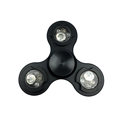 Led Fidget Spinner, ARKTEK Led Light Finger Toy for Pressure Relief with Updated Bearing System 2x3 Red and Blue Led Lights (Black / April, 2017 Version) (Black) Led Fidget Spinner, ARKTEK Led Light Finger Toy for Pressure Relief with Updated Bearing System 2x3 Red and Blue Led Lights (Black / April, 2017 Version) (Black)