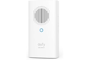 eufy Security Video Doorbell Add-on Chime, Indoor Chime, Requires Video Doorbell E340, No-Delay Ring, Adjustable Volume, 8 Fun Ringtones