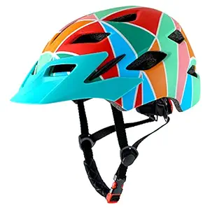 Bavilk Bike Helmets for Kids Children Youth Adjustable Multi-Sport Unisex CPSC Certified with LED Light Detachable Visor