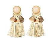 cantidad: 1pcs Kyeo Moda elegante estilo bohemio pendientes señoras estilo étnico retro pendientes de la borla