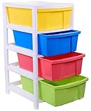 Aristo Houseware Plastic 4-Drawer Rack (38x30x60.90cm, Multicolour)