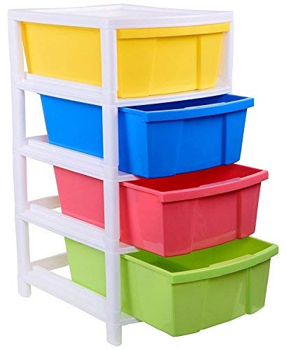 Aristo Houseware Plastic 4-Drawer Rack (38x30x60.90cm, Multicolour)