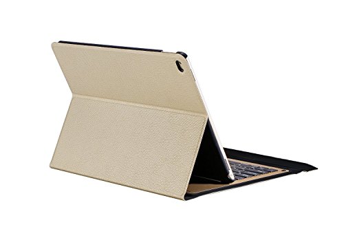 Tobeape iPad Pro 12.9 Keyboard Case,Ultra-thin Aluminum Bluetooth Smart Keyboard Portfolio Case, with Auto Sleep/Wake,for iPad Pro 12.9-inch, Gold - 4