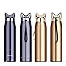 Produktbild CMXHGKDJ Flasche Doppelwandige Thermosflasche Edelstahl-Isolierflaschen 320ml Niedliche Katze Fox Ohr Thermal Kaffee Tee Milch Reisebecher, 320ml, Gold