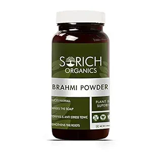 Sorich Organics Brahmi Powder for Hair Growth - 200 Gm - Organic Brahmi Powder for Hair and Scalp Treatment | Natural Brahmi Powder for Skin Care & Brain Memory