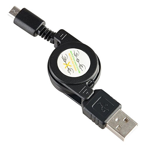 ChannelExpert Micro USB Datenkabel Ladekabel Synckabel Ausziehbares aufrollbares Kabel schwarz - 2