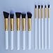 Contever® Premium Cosmetics 10 Piece Makeup Brush Set Make up Kabuki Blending Blush Eyeliner Powder Brush - Gold Tube