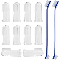 Faburo 12pcs Haustier Finger Zahnbürsten Weiche Zahnbürste Zahnpflege für Pet Hund Katze