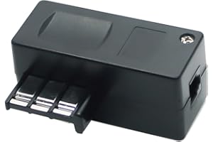 GEEMARC Prise Téléphonique vers RJ11 - Adaptateur Téléphonique Gigogne avec Connecteur RJ11 - Convient pour la France - Prise T Noire