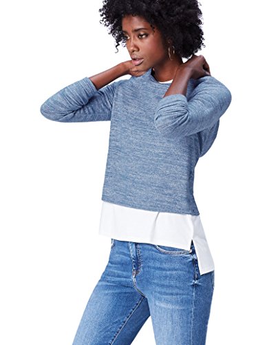 find. Supersoft Hooded Capucha para Mujer, Azul (Blue), 42 (Talla del Fabricante: Large)