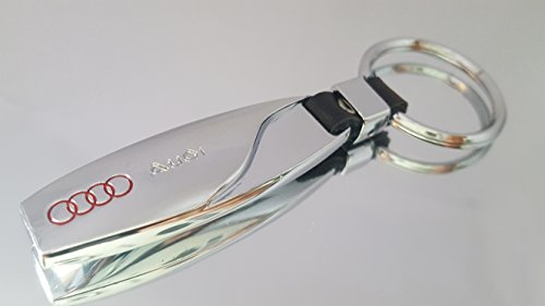 AUDI Car Logo Metal Keyring key chain Fob with Gift Pouch [S3]