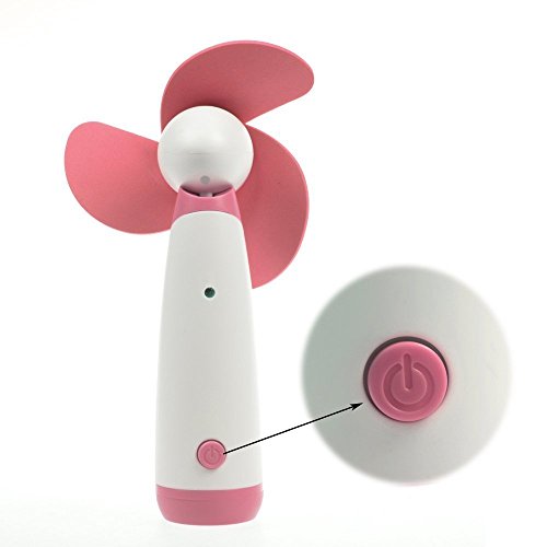 LingsFire® Handventilator, Miniventilator, Mini USB Fan, Lüfter ventilator, Elektrische Personal Fans,Mit 2er AA Batterie (im Lieferumfang nicht erhalten) für heiße Sommeraußen Reisen - 2