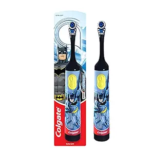 Colgate Kids Batman Battery Powered Electric Toothbrush, Extra Soft Bristles (Age 3+)