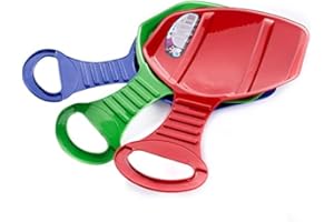 R.G. 3X Schneerutscher Poporutscher mit Griff Schneeflitzer Rutschblatt Schlitten Rutschteller Farben variieren