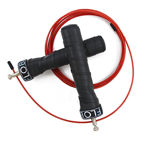 NEU: FloBaJo-Fit – Profi-Fitness-Springseil, Speed Rope, Sport Springseil mit Extra-Stahlseil, Tasche & Einstiegsguide - 5