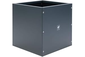 Herstera Garden Stahl Pflanzkübel Cube | Anthrazit | 70x70x70 cm