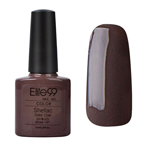Elite99 Shellac UV LED Gel auflösbarer Nagellack braun-Rot red NEU Nagelgel Farbgel Farblack (1 x 7.3ml)