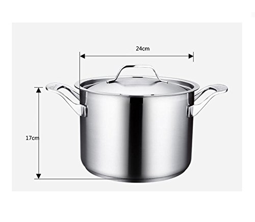 LIAN Soup pot stew 304 food grade stainless steel home heightening thickening non-stick ears stew cooker for Mother's Day Father's Day gift