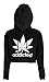 Womens Addicted Printed Crop Top Hoodie