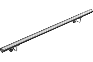 Edelstahl Handlauf Treppengeländer Geländer Wandhandlauf Wand Treppe 40-1000 cm V2Aox, Länge:110 cm