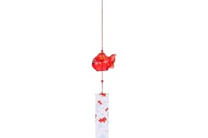 ARTIBETTER Giapponese Campanelli Eolici Campane a di Vetro Giapponese Pesci Rossi Edo Furin Campanelli a in Vetro Campane Suncatcher Fiore Carillon Fatti a Mano Regali di
