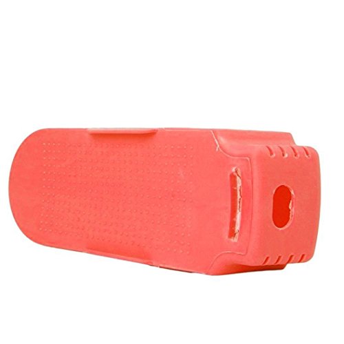 Preisvergleich Produktbild HKFV Mehrfarbige Präsentationsständer-Schuh-Organisa... Plastikregal-Lagerung Doppelter Schuhregal (Rot)