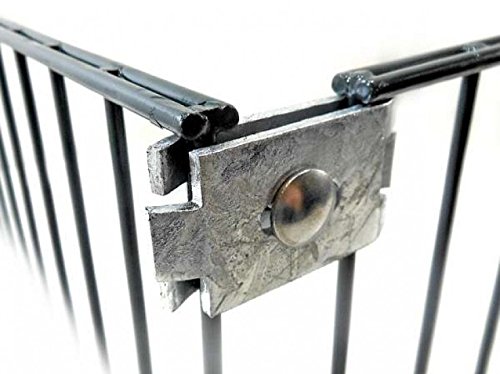 Eckverbinder anthrazit / Gartenzaun Toranlagen Gabione Sichtschutz Gabionenzaun Zaunanlagen Windschutz Doppelstabmatten - 2