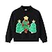 Produktbild Riou Weihnachten Baby Kleidung Set Kinder Pullover Pyjama Outfits Set Familie Kleinkind Kinder Baby Mädchen Jungen Weihnachtshandschuh Print Pullover Sweatshirt Tops (140, Schwarz)