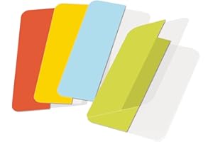 Djois made by 3L - Pack 24 Índices marca páginas de doble cara, Permanentes, 12 x 40 mm 24 pcs. Colores surtidos azul, rojo, amarillo, verde 10532