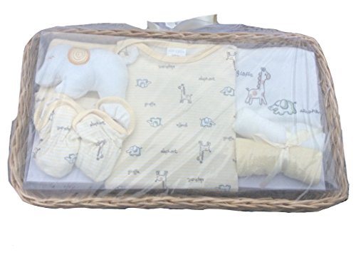 Bee Bo Baby Tray Basket Gift Set 0-3 Months - Lemon