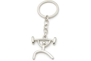 WOO LANDO Portachiavi per atleti, in acciaio inox, con motivo sportivo stilizzato, regalo per ciclisti, giocatori di calcio, pallacanestro, corridori e tennisti, Bicicletta, Taglia unica