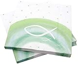 20 servilletas con diseño de arcoíris, color verde.