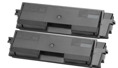 2er Pack Toner patrone für Kyocera Mita TK-580 XXL Toner für Kyocera FS-C5150DN FS-C5150 DN ersetzt TK580 (Black/Schwarz)