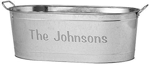Personalized Galvanized Beverage Tub with Stand by Personal Creations