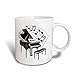 Produktbild 3dRose 44809_6 Black Piano with Dancing Notes n Love Music on It Tasse, zweifarbig, 325 ml, Blau