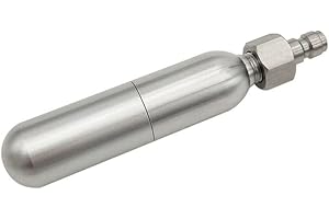 AIDNTBEO CO2-Inflator Head Quick & Easy, PCP 12G nachfüllbare CO2-Kartusche mit 8 mm Stecker, Schnelltrennstecker (Stecker mit 12 g nachfüllbarer Kartusche)