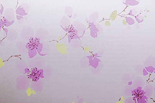 Tamia-Home Statische Fensterfolie 90% UV-Sonnenschutz Selbsthaftende Sichtschutzfolie Glasdekor“Orchidee“ P017 (60*100cm) - 2