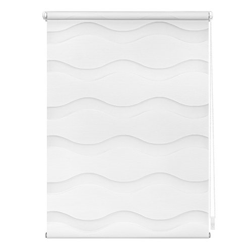 Lichtblick KDW.090.150.01 Duo Rollo Welle Klemmfix, ohne Bohren Weiß 90 cm x 150 cm (B x L) - 2