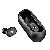 ⛄Batería Excelente⛄El tiempo de trabojo de un auricular es de 4 horas(el volumen es del 60%), la caja de carga de 380 mAh puede cargar dos auriculares 4-5 veces, lo que significa que el auricular puede reproducir 20 horas. La batería de litio polímero a diferencia de una batería litio-ion la vida útil es mucho más larga ya que no pierden capacidad tras cada carga. La caja de carga y los auriculares tienen imanes incorporados, los imanes se adsorben entre sí para una carga rápida y fácil.