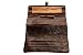 Produktbild ORIGINAL KAVATZA P12 Drehertasche "Ethnic" in antik-braunem Glattleder mit Paisley Muster