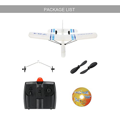 GoolRC Mini Remote Control Airplane RTF RC Aircraft Drone with 2.4G 2CH Control RC Flying Aircraft for Indoors/Outdoors Flight Toys(Blue)