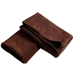 AOCC 320 GSM Microfiber Car Cleaning, Detailing and Polishing Cloth, 40X40 cm Brown - Set of 2