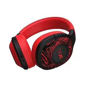 boAt Rockerz 550 Over-Ear Wireless Headphone with Ergonomic Aesthetics, Plush Padded Earcups, Immersive Audio, Bluetooth v5.0 & Upto 20H Playback(Red)