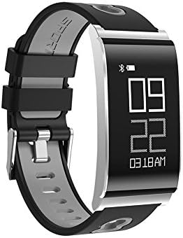 OOXLF Bluetooth Smart Wristband Bracelet, Medical TPU Material Waterproof Fitness Watch with Fitness Tracker for Android &amp; IOS , Silver