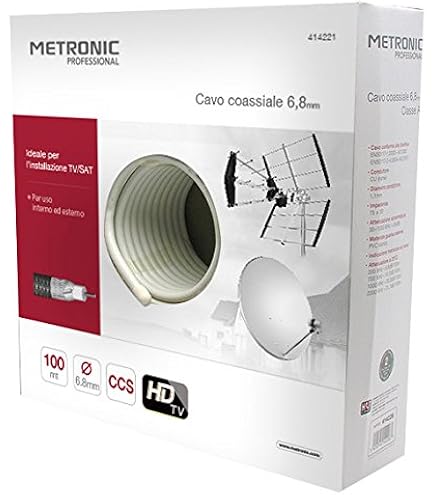 CCTV Lens Cavo Coassiale RG6 Bianco 50m - Per TV Satellare - Foto 6