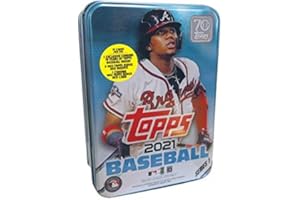 2021 Topps Series 1 MLB Baseball Tin (75 cards/bx, Acuna)