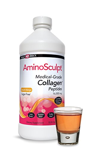 Health Direct Aminosculpt Sugar Free Type 1 Liquid Collagen Peptides (Natural Mango, 15 Fl Oz, 16,000 Mg Strength)