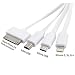 Produktbild Premium 4 in 1 Multi USB Ladekabel von techoland - funktioniert mit Fast 98% der Smartphones (weiß)
