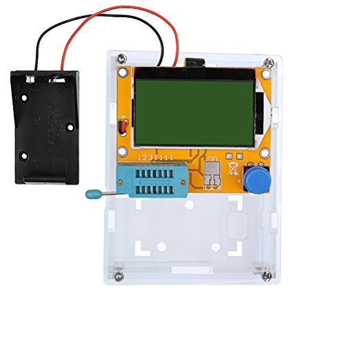 Medidor de ESR LCR-T4 Transistor Tester diodo triodo capacitancia SCR inductancia 328 pantalla LCD Mos PNP NPN con carcasa (recargable), diseño de cuerdas, Transistor Battery case with Shell, 1