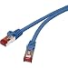Produktbild Renkforce RJ45 Netzwerk Anschlusskabel CAT 6 S/FTP 20 m Blau mit Rastnasenschutz, vergoldete Steckkontakte, Flammwidrig
